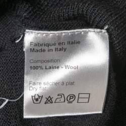 Dior Black Wool Button Front Cardigan L