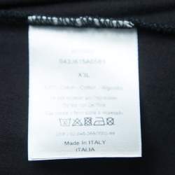 Dior Black Logo Print Cotton Half Sleeve T-Shirt 3XL