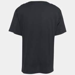 Dior Black Logo Print Cotton Half Sleeve T-Shirt 3XL