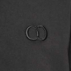 Dior Black Logo Embroidered Cotton Half Sleeve T-Shirt 3XL