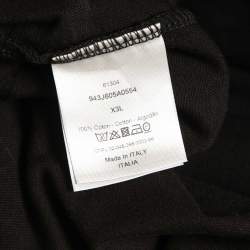 Dior Black Logo Embroidered Cotton Half Sleeve T-Shirt 3XL
