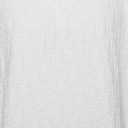 Dior White Oblique Jacquard Terry Cotton Relaxed Fit T-Shirt XL