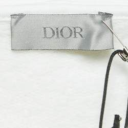 Dior White Cactus Jack Embroidered Cotton Hoodie M