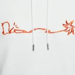 Dior White Cactus Jack Embroidered Cotton Hoodie M