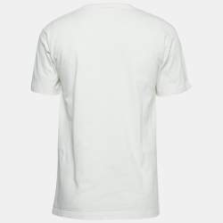 Dior X Daniel Arsham White Cotton Printed T-Shirt M