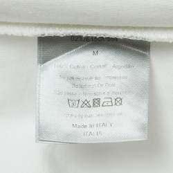 Dior X Daniel Arsham White Cotton Printed T-Shirt M