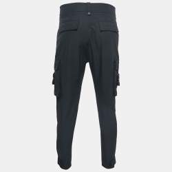 Dior Homme Black Technical Cotton Tactical CD Buckled Cargo Pants S