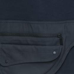 Pre Owned Dior Navy Blue Cotton Saddle Bag T-Shirt M