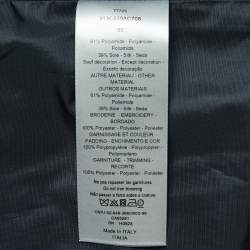 Pre Owned Dior Homme Navy Blue Cannage Quilt Nylon Blend Oversized Shirt L