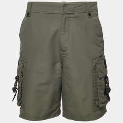 Dior Green Nylon Cargo Shorts L