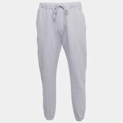 Dior Homme Purple Cotton Drawstring Joggers M