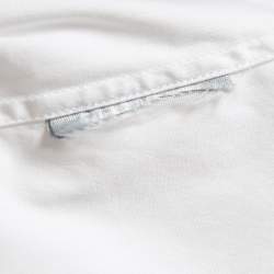 Dior White Cotton Logo Embroidered Button-Up Shirt XL