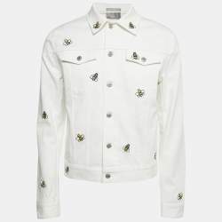Dior X Kaws White Bee Embroidered Denim Jacket 2XL