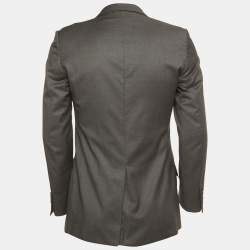 Dior Grey Wool Single-Breasted Jacket S