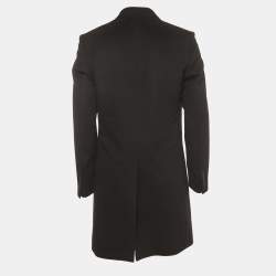 Dior Homme Black Cashmere Single-Breasted Coat M