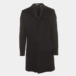 Dior Homme Black Cashmere Single-Breasted Coat M