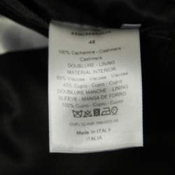 Dior Homme Black Cashmere Single-Breasted Coat M