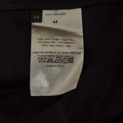 Dior Homme black Wool Belted Tailored Trousers XS Waist 32"