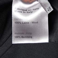 Dior Homme Black Wool Button Front Blazer M