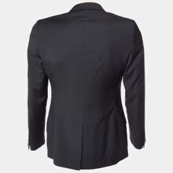 Dior Homme Black Wool Button Front Blazer M