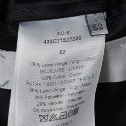 Dior Black Wool Single Breasted Hooded Blazer XL