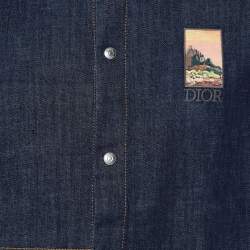 Dior Homme Dark Blue Denim Button Front Jacket L