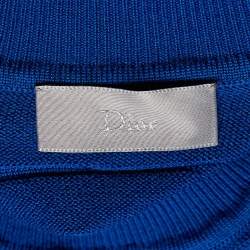 Dior Homme Blue Wool Knit Crew Neck Sweater L