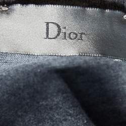 Dior Homme Grey Logo Print Cotton Half Sleeve T-Shirt M