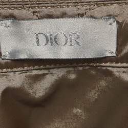 Pre Owned Dior Homme Olive Green Synthetic Quilted Jacket L