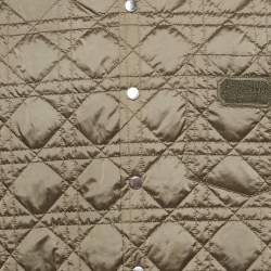 Pre Owned Dior Homme Olive Green Synthetic Quilted Jacket L