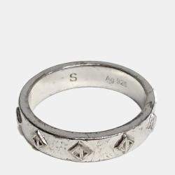 Pre Owned Dior Silver CD Ring S 50