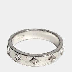 Pre Owned Dior Silver CD Ring S 50
