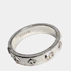 Pre Owned Dior Silver CD Ring S 50