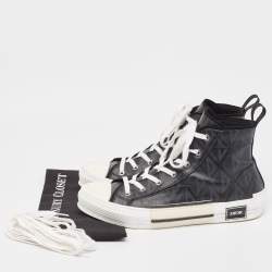 Dior Black Canvas B23 High Top Sneakers Size 45