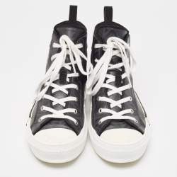 Dior Black Canvas B23 High Top Sneakers Size 45