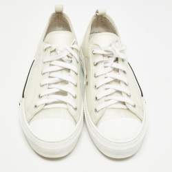Dior White PVC and Mesh B23  Lace Up Sneakers Size 46