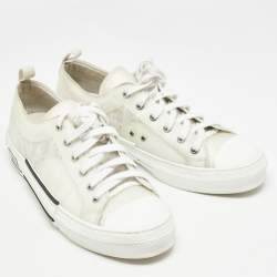 Dior White PVC and Mesh B23  Lace Up Sneakers Size 46