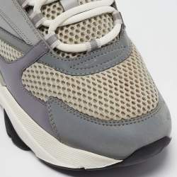Dior Grey Mesh and Leather B22 Sneakers Size 40