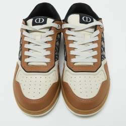 Dior Multicolor Leather and Oblique Canvas B27 Sneakers Size 40