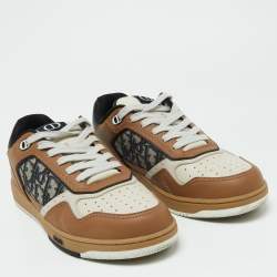 Dior Multicolor Leather and Oblique Canvas B27 Sneakers Size 40