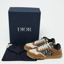 Dior Multicolor Leather and Oblique Canvas B27 Sneakers Size 40