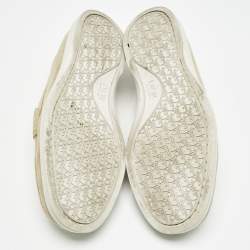 Dior Grey Suede and Canvas Granville Loafers Size 41