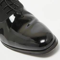 Dior Black Patent Leather Lace Up Oxfords Size 41.5