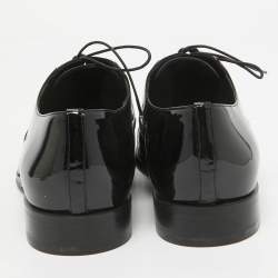 Dior Black Patent Leather Lace Up Oxfords Size 41.5