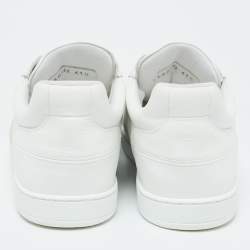 Dior White Leather and Suede Low Top Sneakers Size 41.5