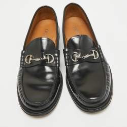 Dior Black Leather Slip On Loafers Size 41