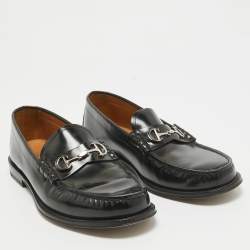 Dior Black Leather Slip On Loafers Size 41