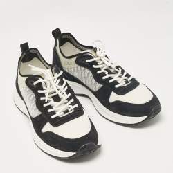 Dior Black PVC and Suede B25 Lace Up Sneakers Size 43