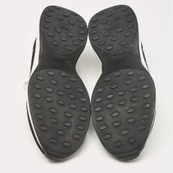 Dior Black PVC and Suede B25 Lace Up Sneakers Size 43