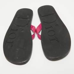 Dior Pink Leather Thong Sandals Size 43